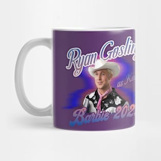 Barbie movie 2023 Ryan Gosling as Ken graphic illustration design by ironpalette Mug